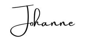 Signed in cursive letters: Johanne